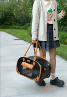 Sac de transport pour animaux de compagnie en cuir PU, respirant et imperméable, idéal pour les sorties quotidiennes – Meilleur prix