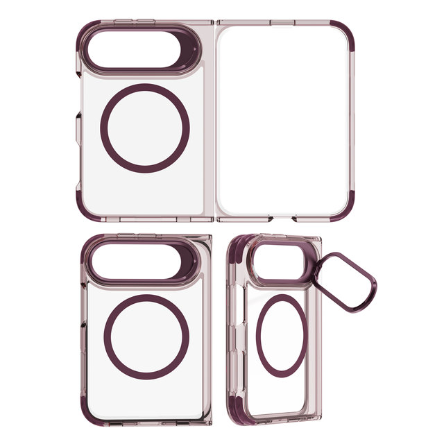 Transparent Case with Adjustable Metal Ring Kickstand Magnetic Phonecase  for IPhone18 Ultra 18 Phone case TPE Bumper Shockproof