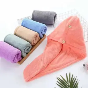 Factory hot selling superfine microfiber dry hair wholesale quick-drying hair towel