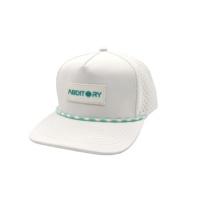 Casquettes de baseball unisexes en polyester imperméable à visière incurvée, avec patch PVC blanc, vente en gros, casquettes de sport et de golf