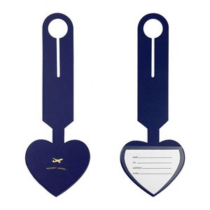 Custom Logo Travel Accessory Name <b>ID</b> Heart Shape Luggage <b>Tags</b> Pu Leather Personalized Luggage <b>Tag</b> - Product Image 1