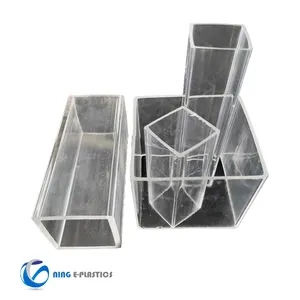 Ning E-Plastics Tube carré acrylique Tube en plexiglas transparent pour l'éclairage