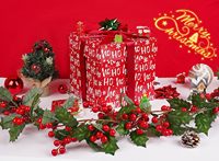 Boîtes cadeaux de Noël avec couvercles, rubans et papiers de soie, boîtes cadeaux carrées