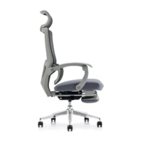 Chaise de bureau ergonomique moderne en maille, hauteur réglable, base pivotante, inclinaison 95-152°, soutien lombaire adaptatif, prête pour la conférence