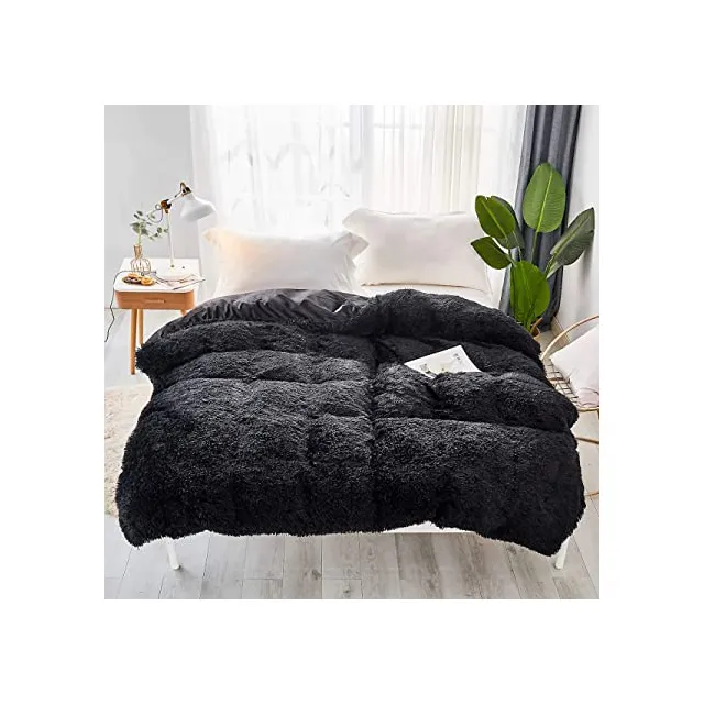 Plüsch Shaggy Winter Tröster Luxus Ultra Soft Crystal Velvet Bettwäsche-Sets Wärme