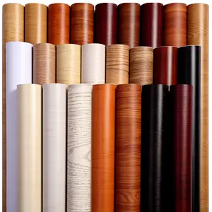 UDK Furniture decorative wood grain texture sticker PVC peel and stick adhesive wood wallpaper