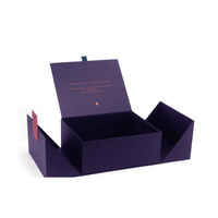 Boîte cadeau cosmétique rigide carrée haut de gamme, écologique, à double porte latérale ouverte, personnalisée, en deux parties, gaufrée, recyclée, finition mate