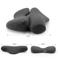 Oreiller de traction cervical ergonomique haute densité en forme de papillon, tricoté, avec rembourrage en mousse à mémoire de forme et housse amovible lavable, idéal pour les hôtels