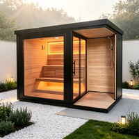 Sauna extérieur en bois, cabine de spa résistante aux intempéries, sauna bien-être avec chauffage infrarouge lointain pour villa