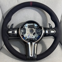 Volant sport en daim avec garniture décorative en fibre de carbone pour BMW F07 F30 F10 F12 F15 F16 F34 F35 F36 F20 F22 F25 F26 F32 F80 M3 M5 E
