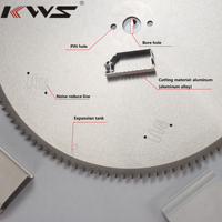 Outils de coupe PCD KWS 300 mm, lame de scie circulaire pour la coupe de l'aluminium