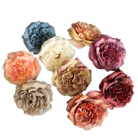 Grandes têtes de roses romantiques de 13 cm, fleurs artificielles en plastique, mur de fleurs DIY, fausses fleurs faites à la main, décoration de mariage, extérieur, maison