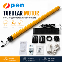 Moteur tubulaire solaire DC/AC 35 mm avec application WiFi et protection IP44 pour volets roulants électriques intelligents, garages et ateliers industriels