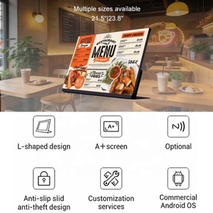 Écran de menu numérique 21,5 pouces intérieur/extérieur à bordure ultra-fine, lecteur vidéo <span class=keywords><strong>HD</strong></span> avec fonctions d'animation de texte pour centres commerciaux et ascenseurs - Product Image 2