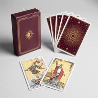Cartes de tarot personnalisées, écologiques, durables, en papier, portables, pour usage familial, jeu d'oracle, logo, coins arrondis, boîte en papier