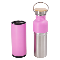 Bouteilles d'eau isothermes en acier inoxydable avec couvercle à poignée, anti-fuite, pour le camping, à ouverture large