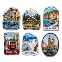 Souvenir magnetici personalizzati in metallo OEM ODM con temi Oceano, Montagna, Panda, Spiaggia, Caffè per il settore turistico
