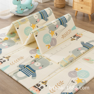 Tapis de jeu pliable Lyanai Baby Xpe 2 cm double face, tapis de ramper doux à motifs de dessins animés pour bébés et tout-petits, utilisation domestique, sans odeur - Product Image 1