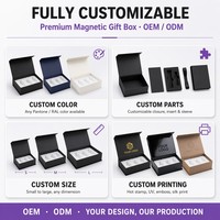 Boîte cadeau à couvercle rabattable en carton rigide noir mat avec logo personnalisé, emballage de luxe en papier pour mariage, anniversaire, cadeau