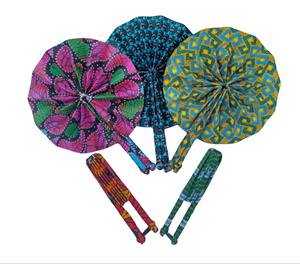 Abanico Plegable Hecho a Mano con Tela Africana Ankara, Abanico Portátil de Verano para Bodas, Fiestas y Eventos Culturales - Product Image 2