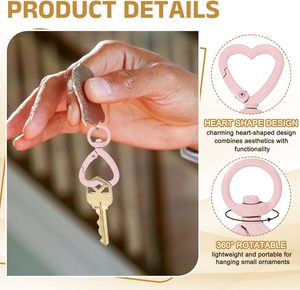 Heart Shape Swivel Buckles Zinc Alloy Spring <b>Snap</b> <b>Hook</b> Keyring Keychain Clip Hardware Accessories - Product Image 3