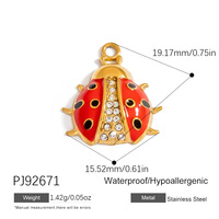 SUMMLY Pendentif Tendance Plaqué Or 18K en Acier Inoxydable, Breloque Artisanale pour Bijoux de Mode