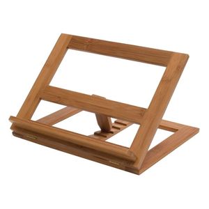 Natural Living Bamboo Foldable Bamboo Cookbook Recipe Book Reading Stand Holder