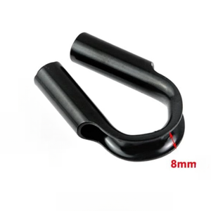 Dedal de tubo de cuerda de acero inoxidable negro con refuerzo adecuado para cuerda de alambre de 3/8 pulgadas o 1/2 pulgadas o Cable de cuerda de cabrestante - Product Image 5