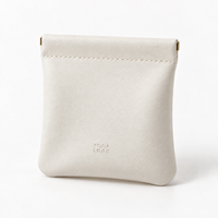Pochette à bijoux en cuir PU, cadre flexible, logo personnalisé, emballage cadeau, vente en gros