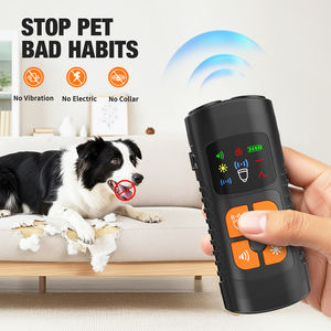 Tize最新多功能发光二极管七彩屏狗排斥器超声波防树皮控制训练器手持狗威慑 - Product Image 6