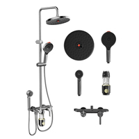 Ensemble de douche mural 4 fonctions avec cartouche filtrante et douchette à main pour appartement – Vente directe usine