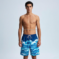 2025 personnalisé écologique hommes slip de bain en gros imperméable maillot de bain Logo imprimé maillots de bain Shorts léopard 2 pièces ensemble