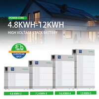 Batterie au lithium LiFePO4 empilable haute tension en stock UE 10 kWh 15 kWh 20 kWh pour stockage d'énergie solaire domestique hors réseau/hybride
