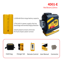 Niveau laser industriel DEGLASERS 3x360, auto-nivelant, 12 lignes, 120mW, niveau laser rouge, outil de nivellement pour le bricolage, intérieur/extérieur