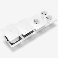 Interruptores y Enchufes de Pared WESA Ultrafinos con Botón Pulsador de 1/2/3 Vías, Enchufe Europeo de 1/2 Vía, Combinación Libre, Diseño Moderno de Lujo