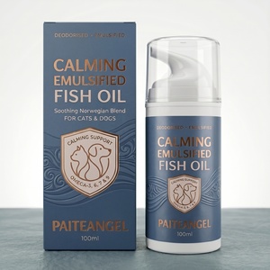 <span class=keywords><strong>Huile</strong></span> d'oméga liquide émulsifiée OEM pour animaux <span class=keywords><strong>de</strong></span> compagnie, soutien apaisant, gouttes pour chiens et chats, supplément anti-stress, marque privée, usine - Product Image 6