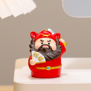 Figura decorativa de los cinco dioses de la riqueza de Ruijie, decoración para el hogar y la oficina, regalo de inauguración de casa, adorno hecho a mano moldeado - Product Image 3