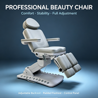 Table de soin électrique professionnelle à 3 moteurs pour salon et spa, avec jambes séparées, fauteuil de massage polyvalent avec télécommande