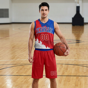 Conjunto de Uniforme de Baloncesto Personalizado, Sublimado, Sin Mangas, de Malla, con Estampado Splash, Kit Deportivo - Product Image 3