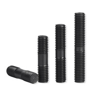 M8 M16 Wholesale High-Strength 8.8 Grade Carbon Steel Black Studs High Temperature Resistance Threaded Rods Double End Bolt