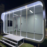 Maison en capsule Apple, durable, imperméable, préfabriquée, design moderne pour usage bureautique et hôtelier