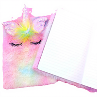 Carnet Licorne Coloré en Peluche pour Filles, Journal Créatif Fait Main, Tendance Personnalisée, Cadeau d'Anniversaire, de Noël ou de Fêtes
