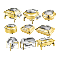 Chauffe-Plat Buffet en Acier Inoxydable Manqi, Alimenté à l'Alcool, Écologique, Capacité 9L/6L, Idéal pour la Restauration, les Hôtels, Garantie 1 An