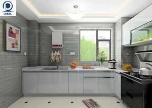 Armadio mobili residenziali di alta <span class=keywords><strong>qualità</strong></span> da cucina pronto per il montaggio completo Set completo di Design moderno armadi da cucina - Product Image 5