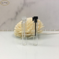 Flacon testeur de voyage ultra-mince en verre pour échantillons 1ml 1.5ml 2ml 3ml – Bouteilles d'huiles parfumées avec ouverture facile en forme de cylindre
