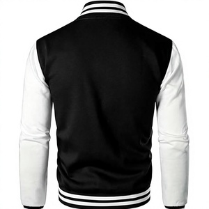 เสื้อแจ็คเก็ตปักตัวอักษร K สไตล์ Preppy สำหรับผู้ชาย สีดำ แขนเสื้อสีขาว ลายโน้ตดนตรีและหัวใจ ดีไซน์สำหรับใส่ในฤดูใบไม้ร่วง - Product Image 3
