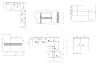 Ensemble de canapés modulaires italiens minimalistes en cuir véritable, extensibles et inclinables, de luxe, pour salon et villa