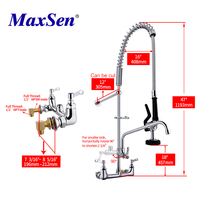 Robinet haute pression de lavage à ressort, tuyau de Restaurant en acier inoxydable, robinet de traiteur pré-lavage