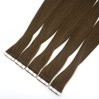 Extensions à bandes adhésives en cheveux humains, double épaisseur, vierges russes, avec trame invisible, pour la vente en gros, fournisseurs d'extensions de cheveux naturels