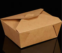 Boîte à pâtes en papier kraft écologique imperméable en gros pour l'emballage alimentaire des nouilles avec revêtement UV et laminage mat